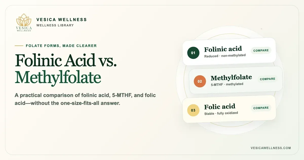 Folinic Acid vs. Methylfolate vs. Folic Acid | Vesica
