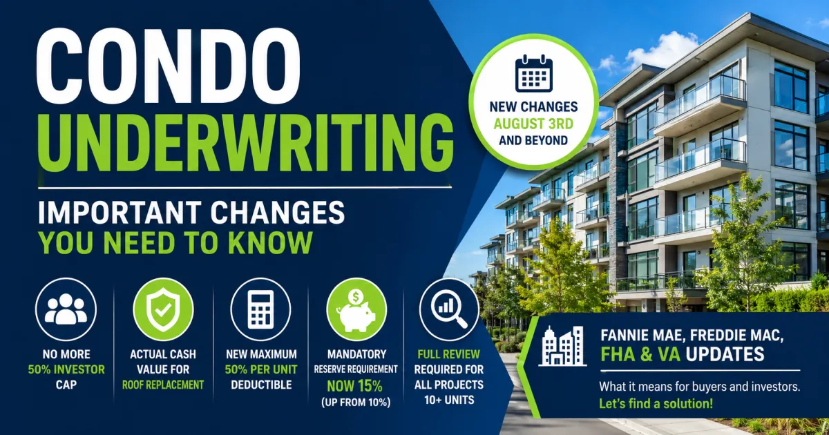Major Condo Financing Rule Changes Are Here in August and Every Buyer and Agent Needs to Know Them