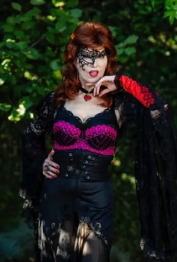 closeup photo of red rod pocket curtain