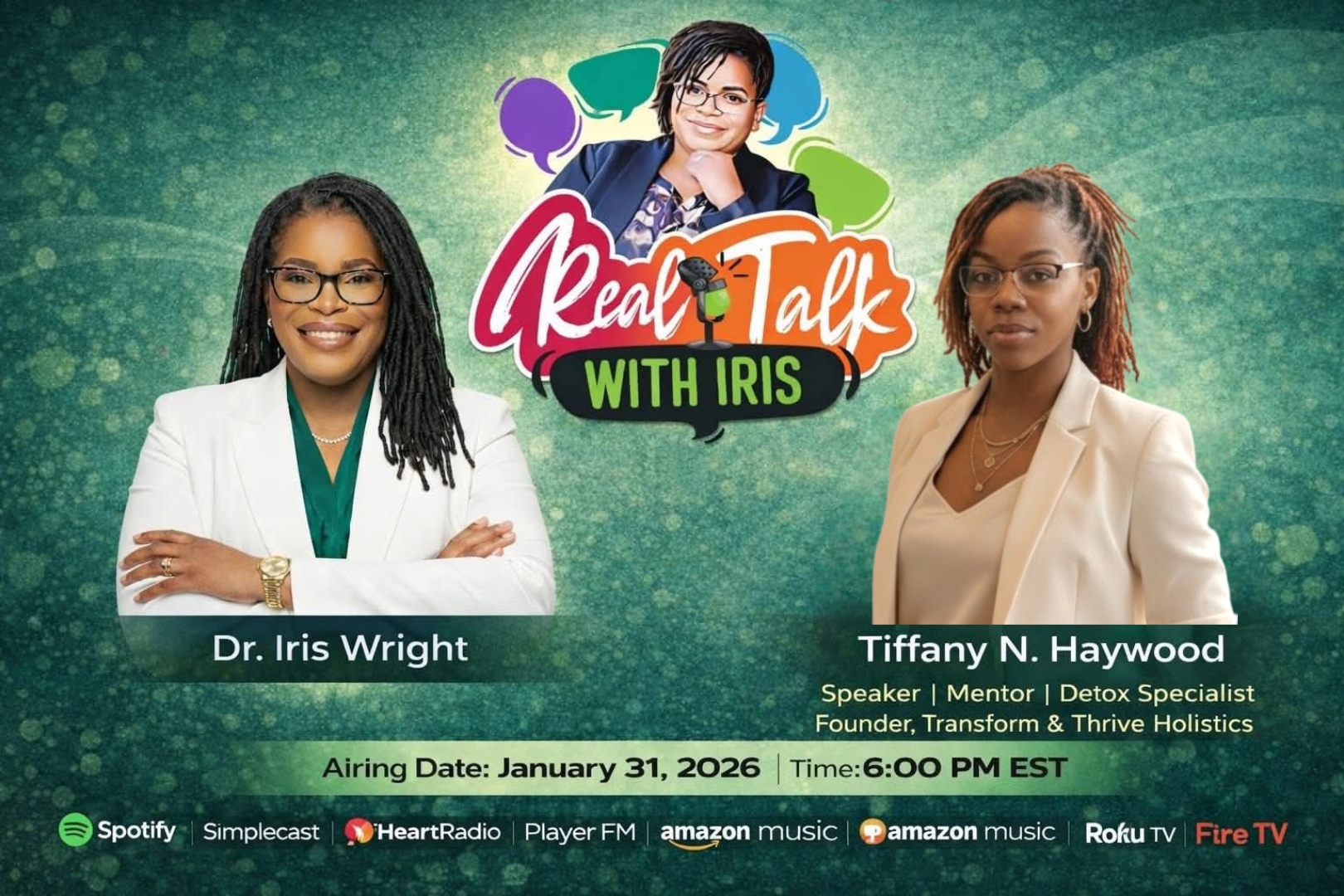 Tiffany N. Haywood speaking on Detox Your Life podcast about habits and mindset change