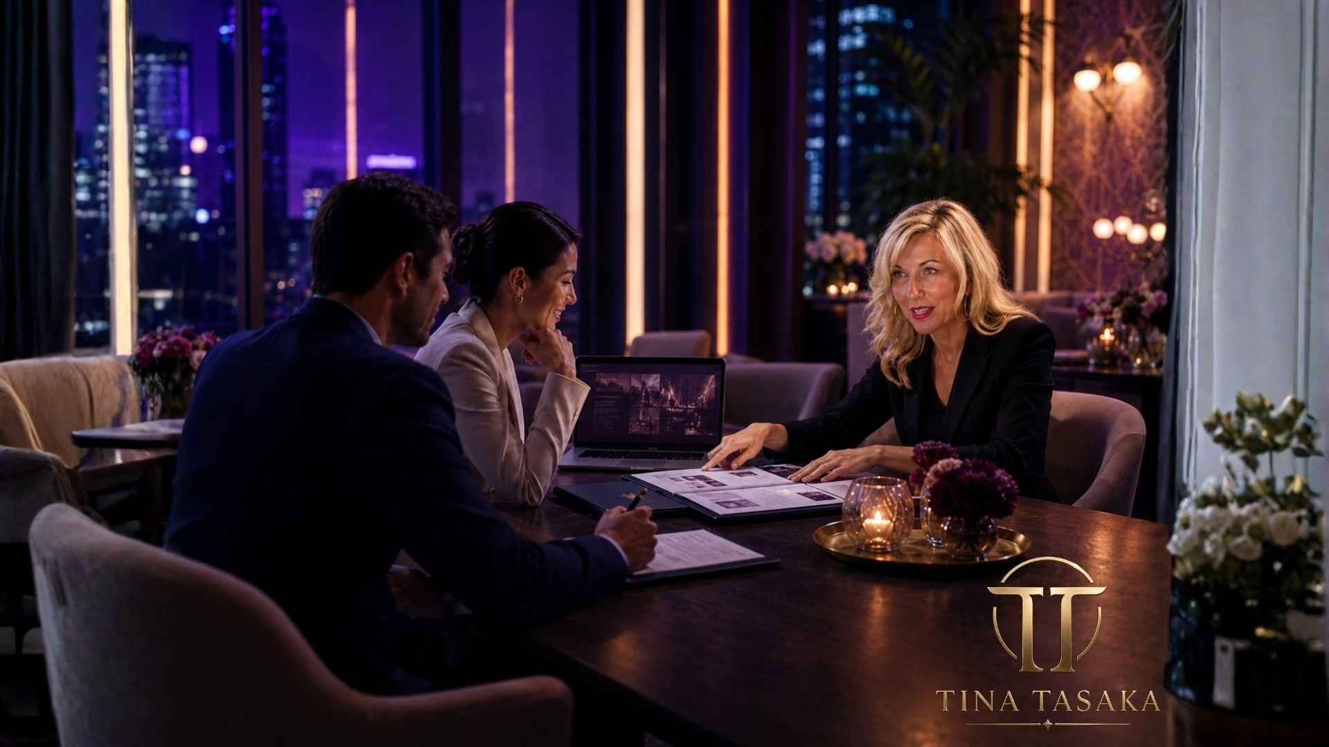 Stylized event imagery illustrating celebrity experiences