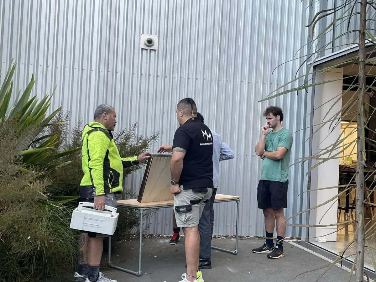 Wall and gib repair in progress in Dunedin before painting – Maka Makeovers Ltd