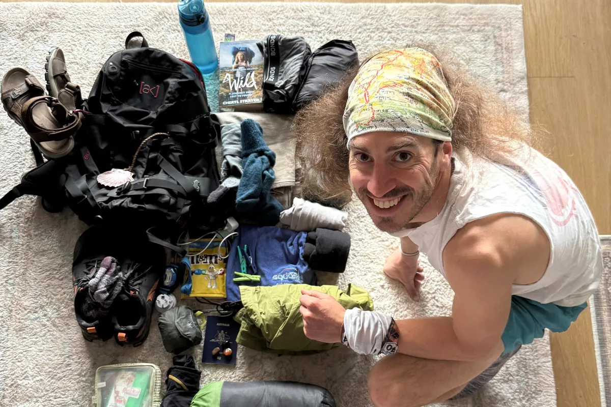 Packing for the Camino de Santiago, a long-distance hiking trip in Spain.