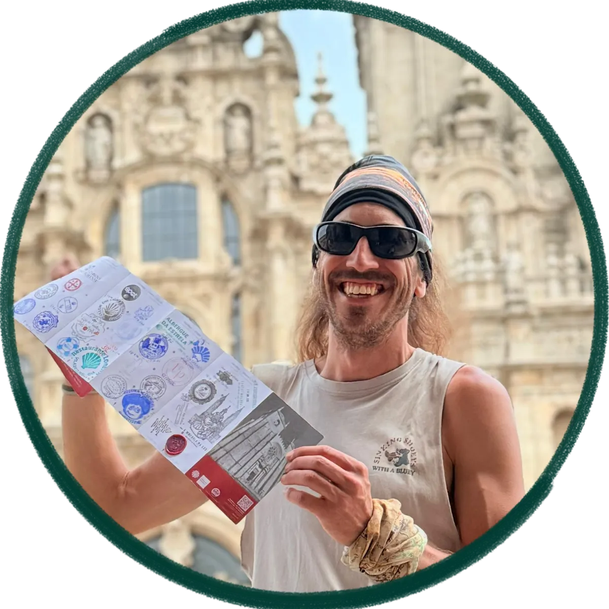 Jimmy Buckley, founder of Choose Your Own Camino, in Santiago