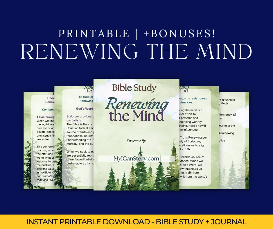 Renewing the Mind Bible Study Lesson + Reflection + Journal