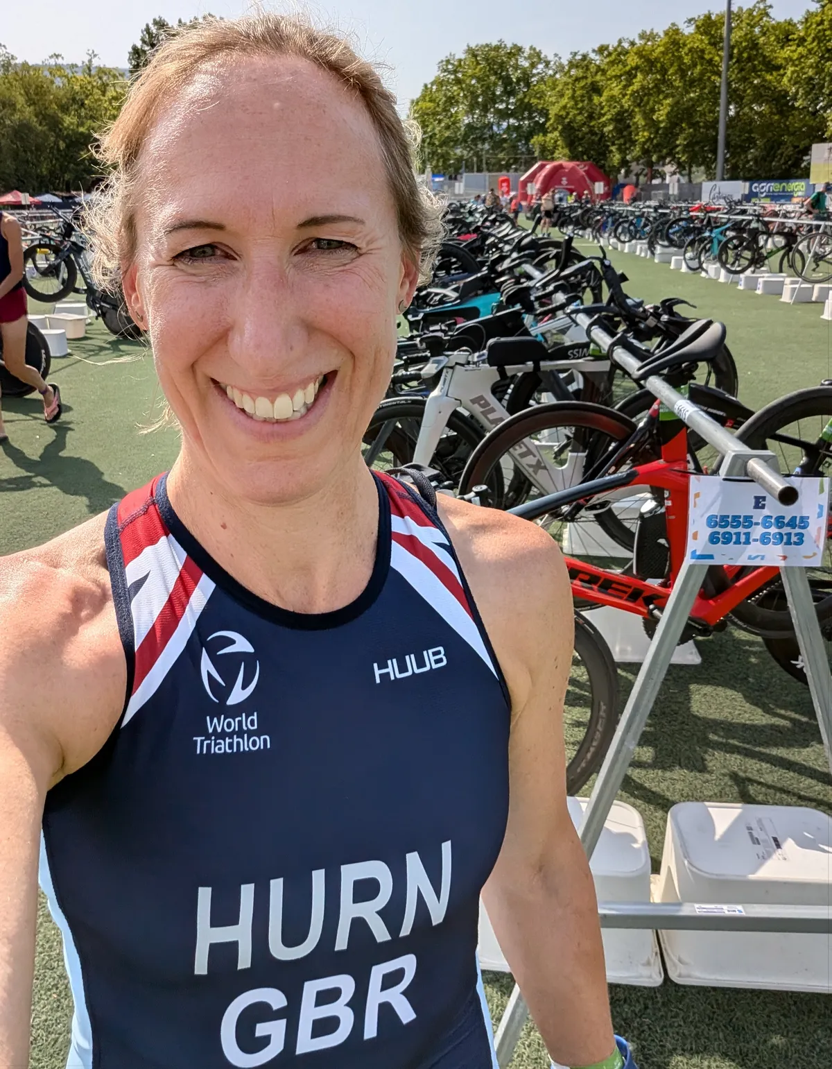 Coach Lucy Hurn  at European Champs 