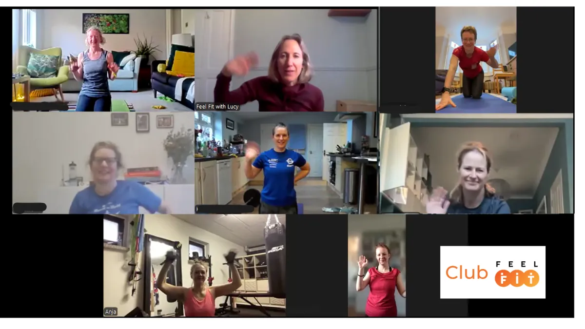 Onlie strength and conditioning clas taught by Lucy Hurn of Fel Ft With Lucy