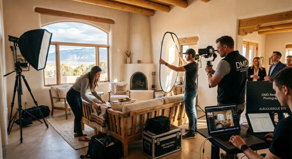 Real Estate Photographer Albuquerque BTS Shoot in NM  Introduction: Behind the Scenes of a Real Estate Photographer Albuquerque Team