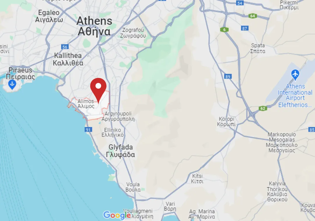 Athens & Alimos Map