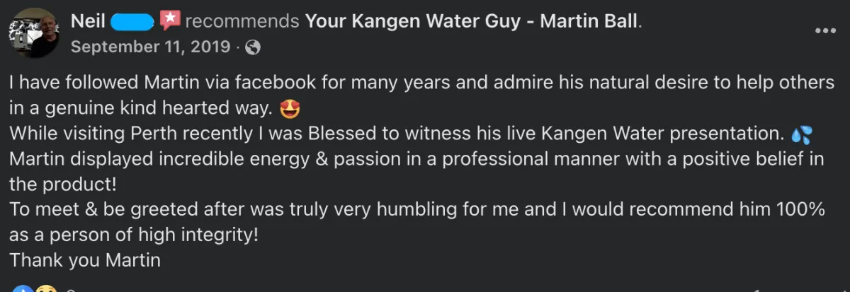 Facebook Testimonial - Neil