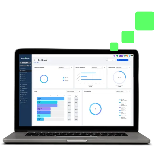 evolutionswerk Dashboard auf MacBook