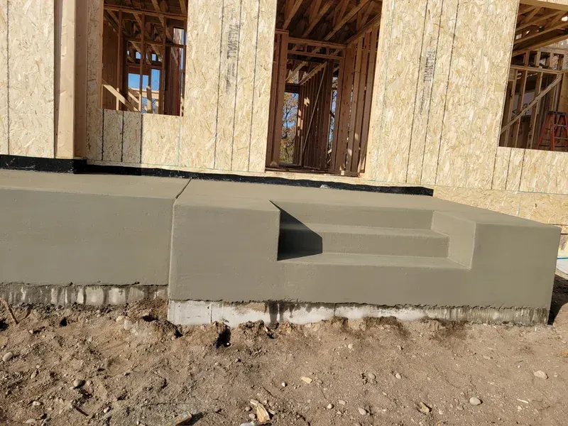 Stamped decorative concrete patio project