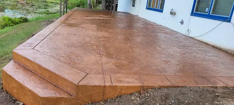 Finished concrete driveway project