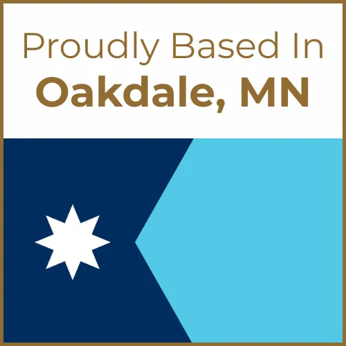 Map showing Woodbury and Twin Cities East Metro service area