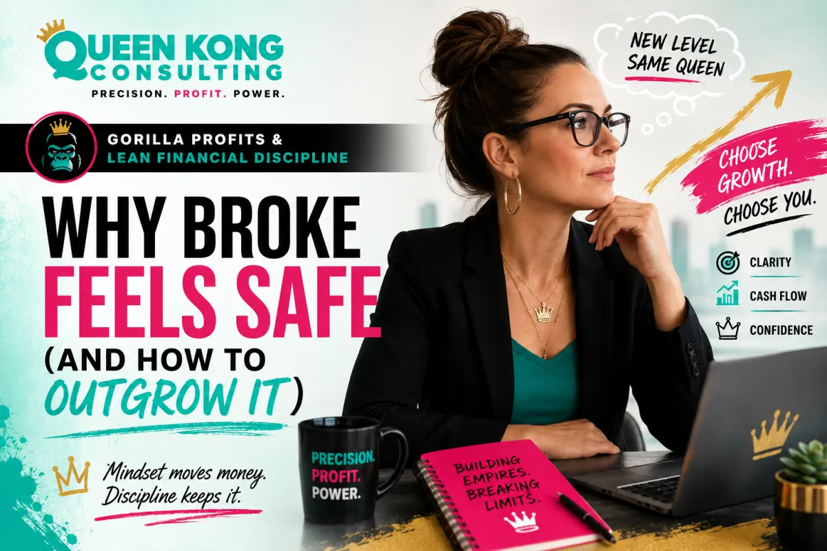 Woman entrepreneur choosing to outgrow a scarcity money mindset and build an abundant business.