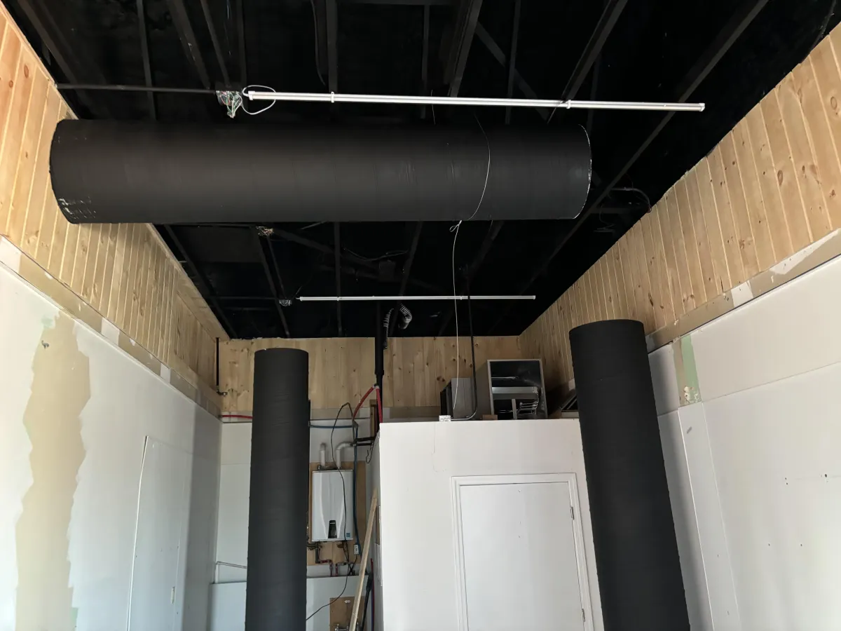 Newly installed heating system residential home