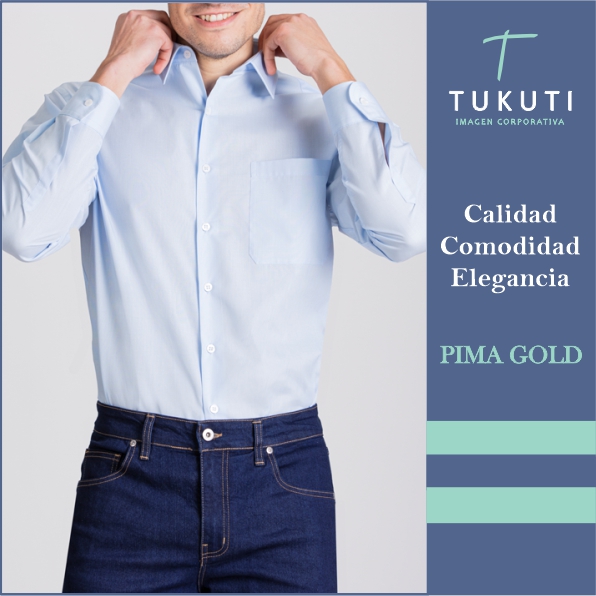 Polos básicos Tukuti en tonos azul acero y neutros