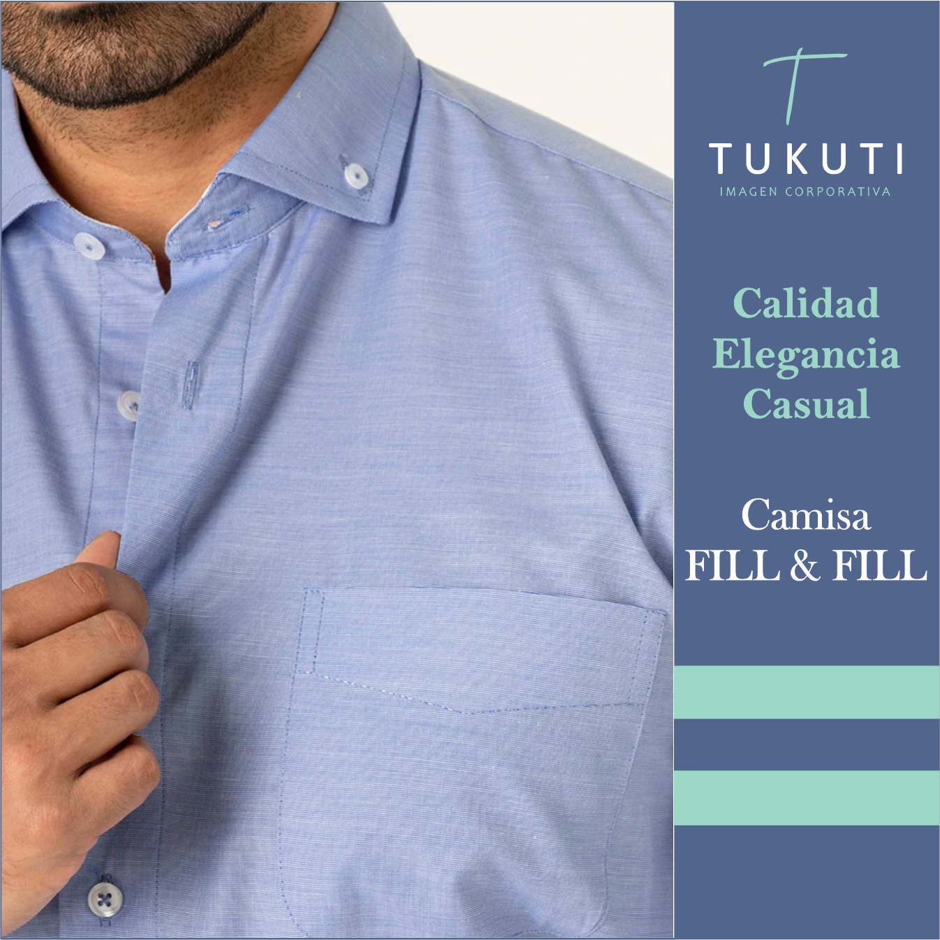 Casacas y capas Tukuti en azul acero