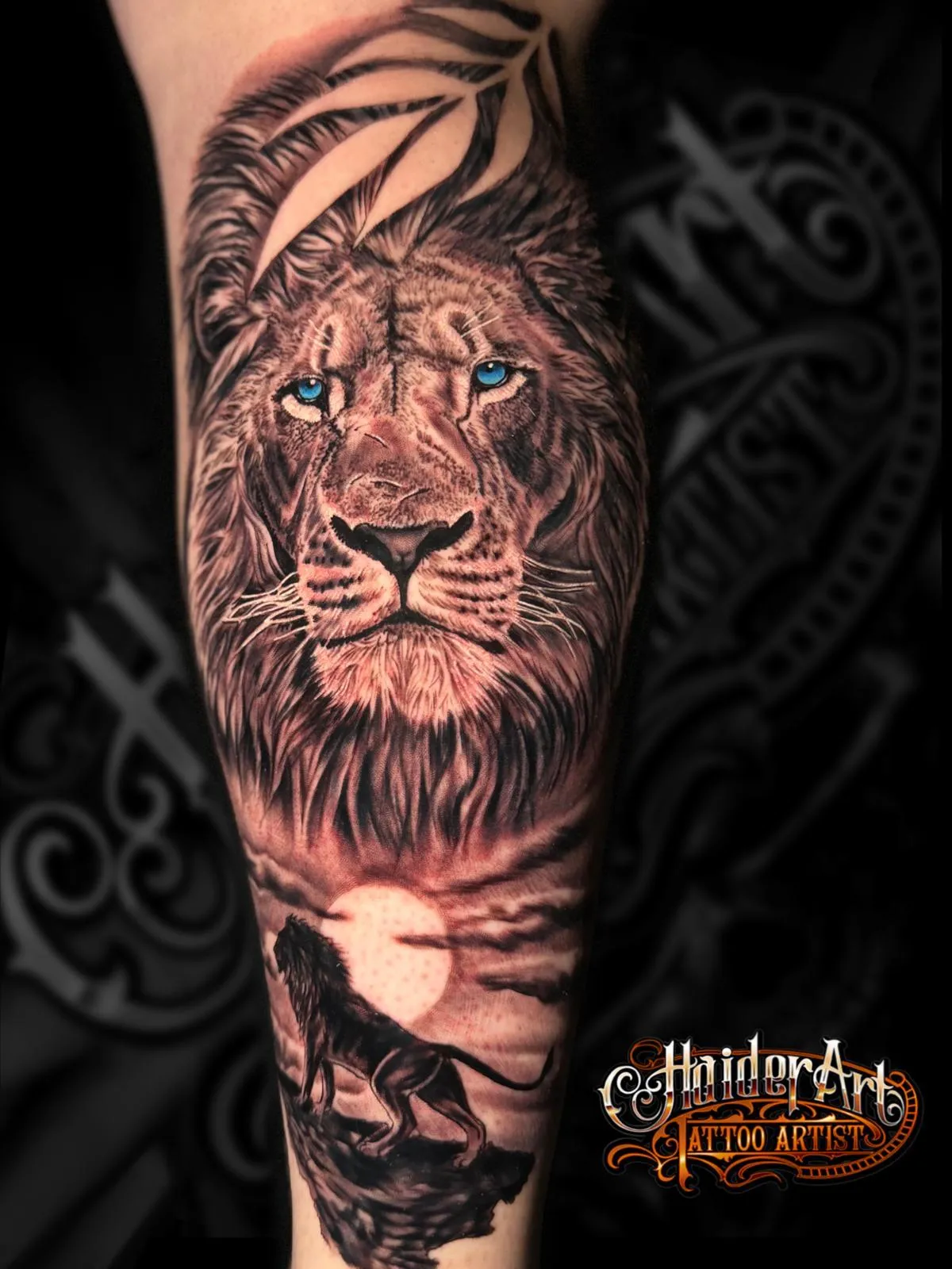 person with tattoo on right arm