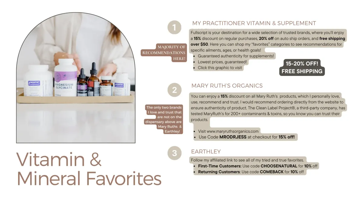 Vitamin and minera favorites
