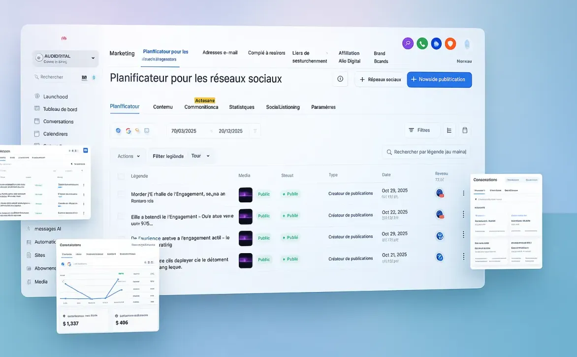 Tout ce dont vous avez besoin — site web, marketing et automatisations IA — dans une plateforme puissante et unique