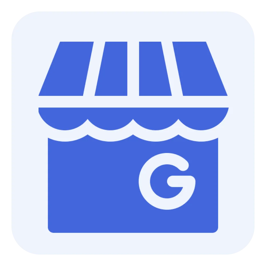 Une icône bleue de globe terrestre sur un fond carré blanc.