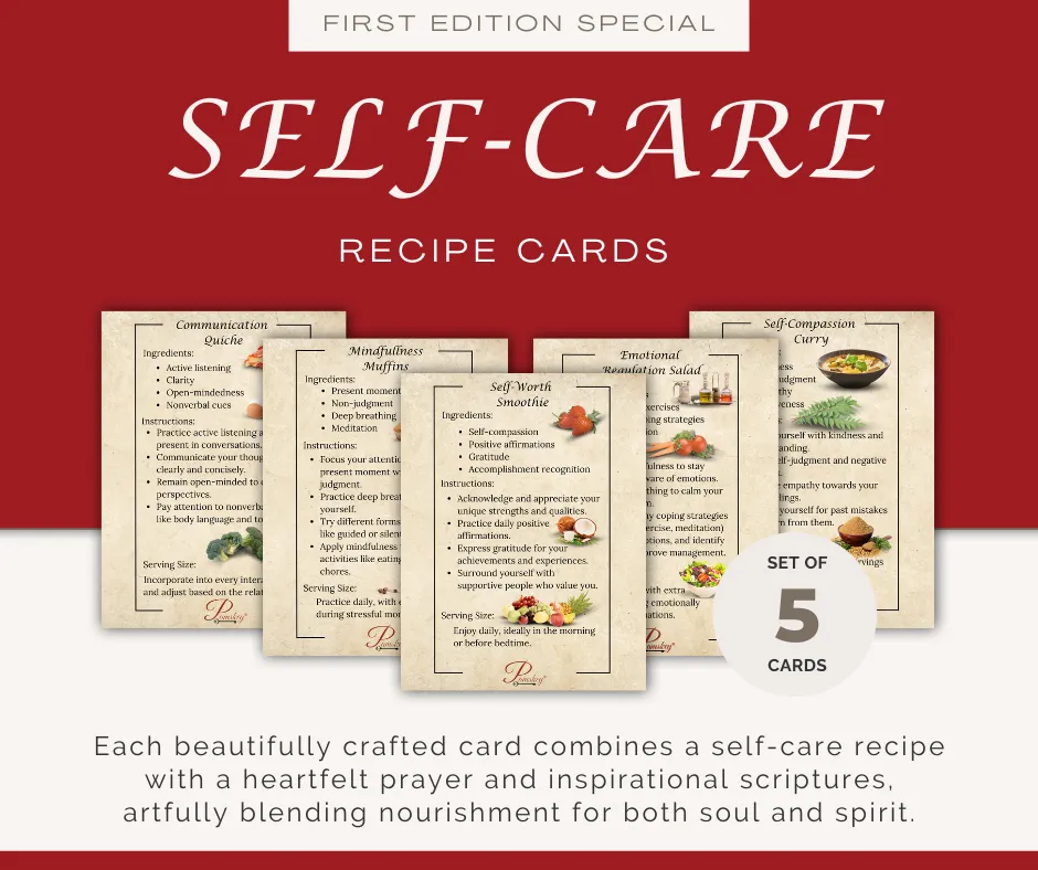 Sef-Care Recipe Card Set of Five