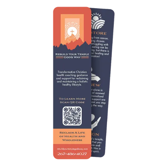 Rebuild Your Temple God's Way® Inspirational Christian Bookmark