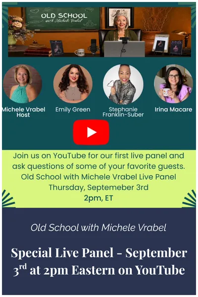 Old School with Michele Vrabel Special Live Pane - September 3rd at 2pm Eastern on Youtube