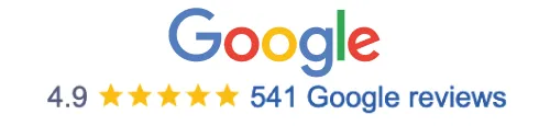 Google 4.9 Stars 541 Google Reviews
