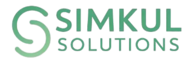 Simkul Solutions green and white logo