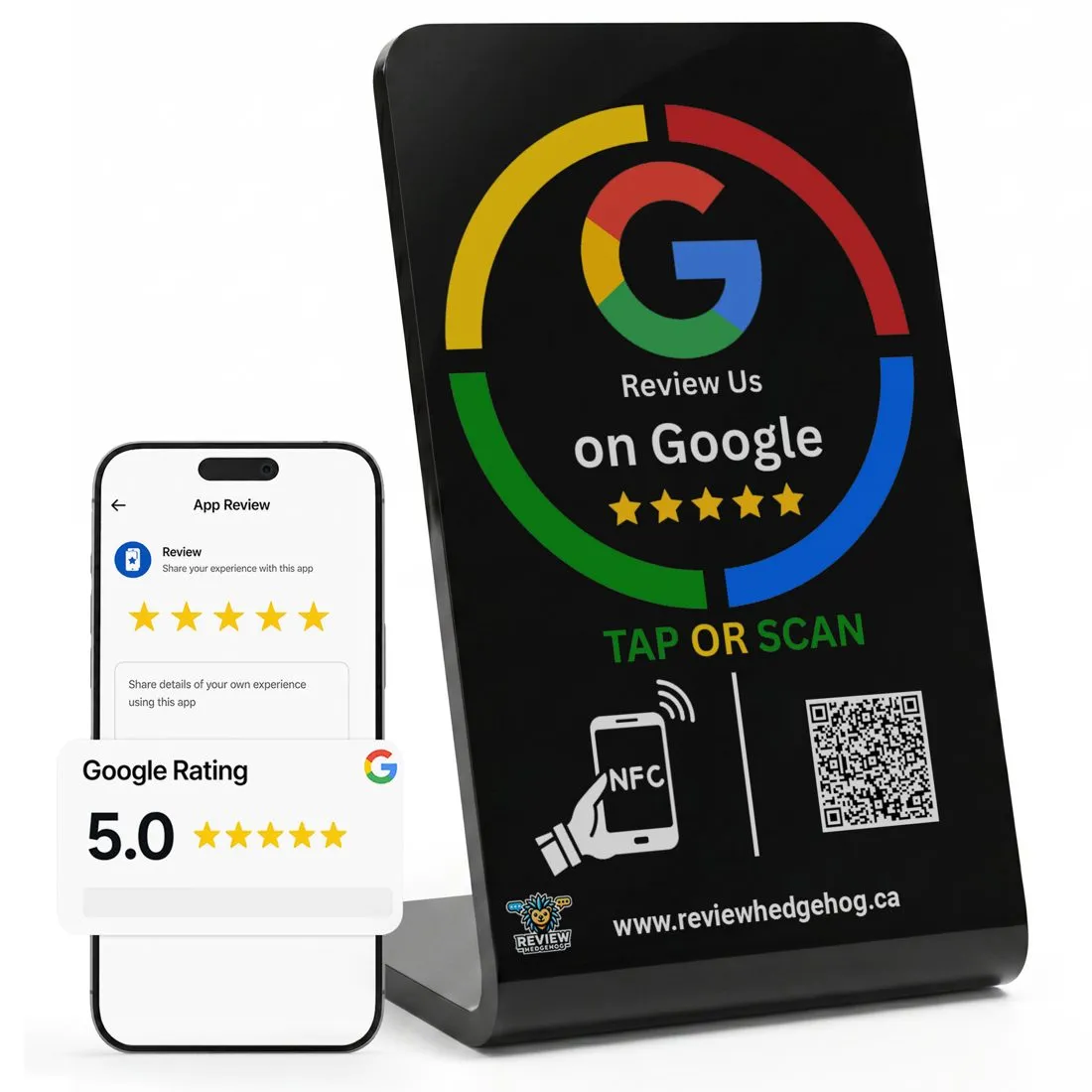 Review Hedgehog Weatherproof Wall and Window NFC Tap Sign