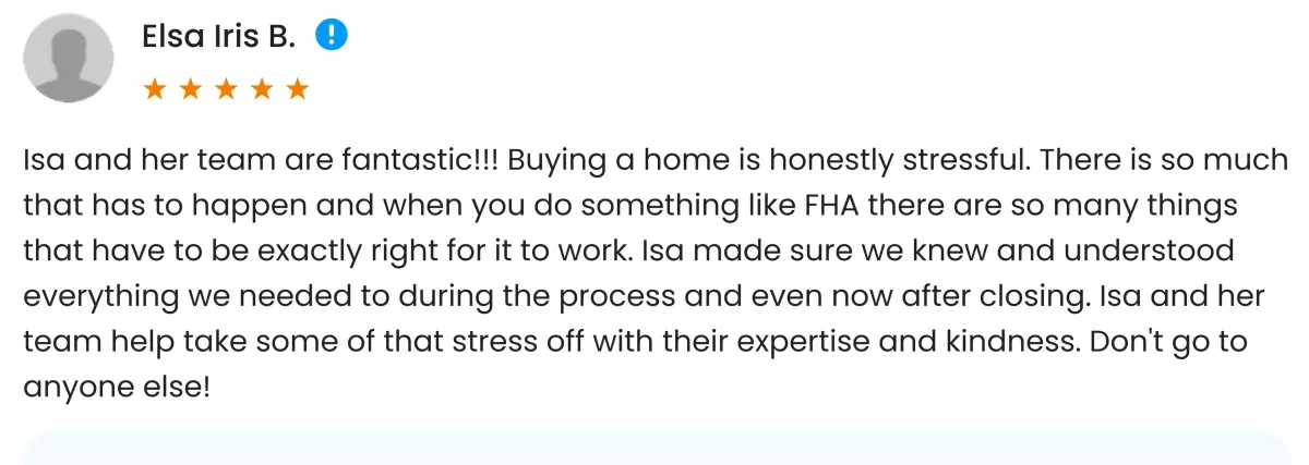 Isabelle Mortgages testimonial