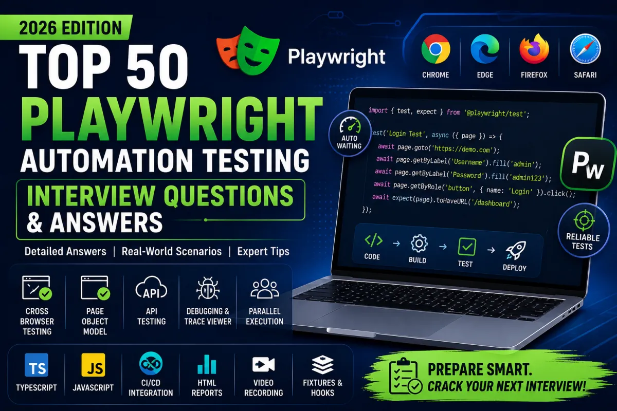Top 50 Playwright Automation Testing Interview Questions and Answers