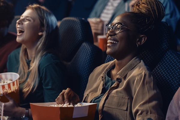 people sitting in a movie theater
