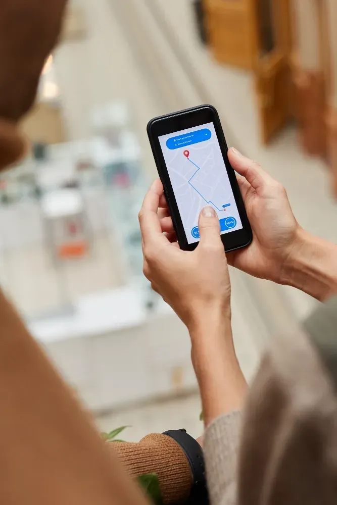 Local SEO map search on mobile device