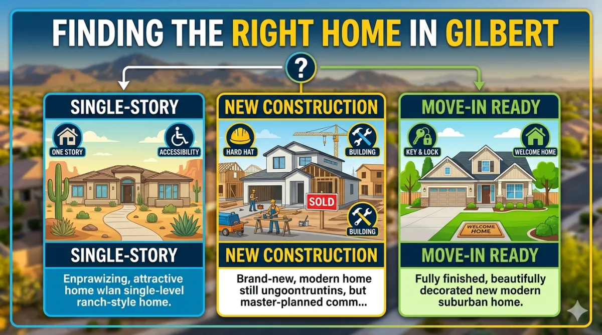 Single-Story, New Construction, or Move-In Ready? Finding the Right Home in Gilbert