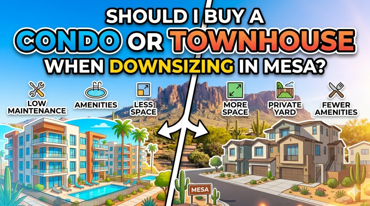 Should I Buy a Condo or a Townhouse When Downsizing in Mesa?