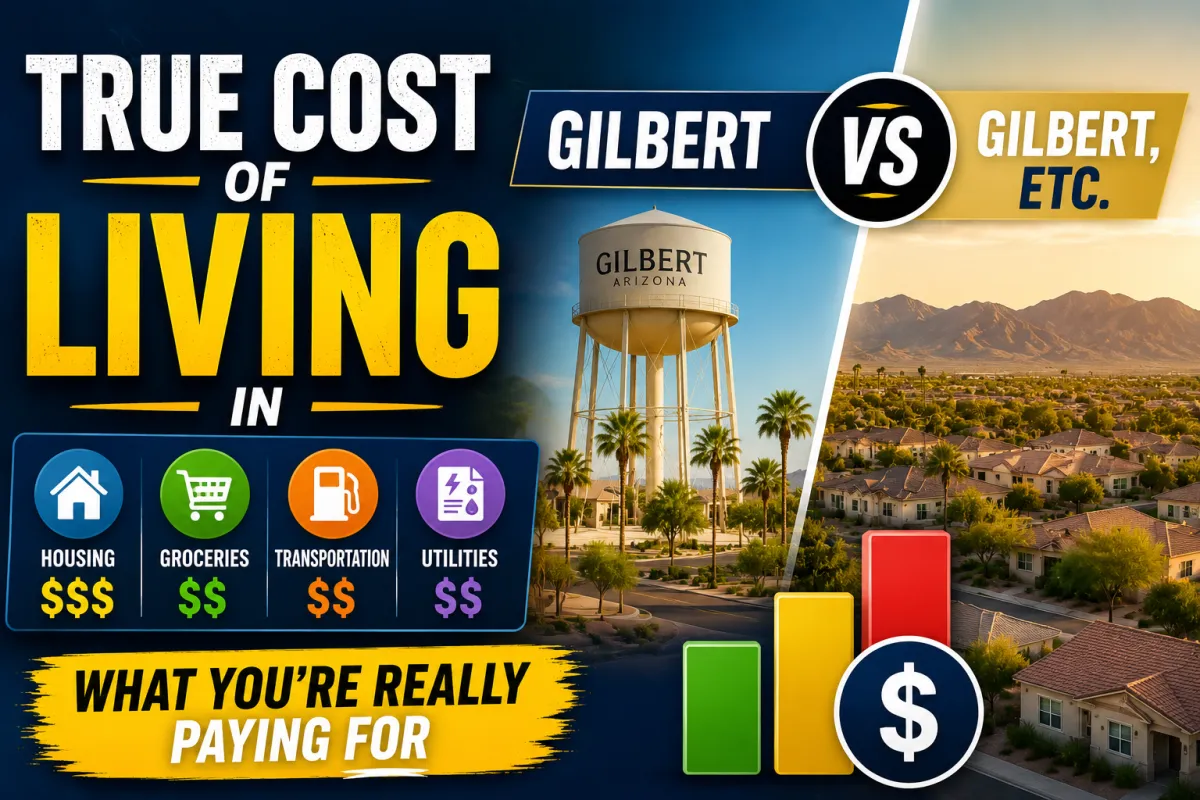 True cost of living in gilbert vs Gilbert, etc