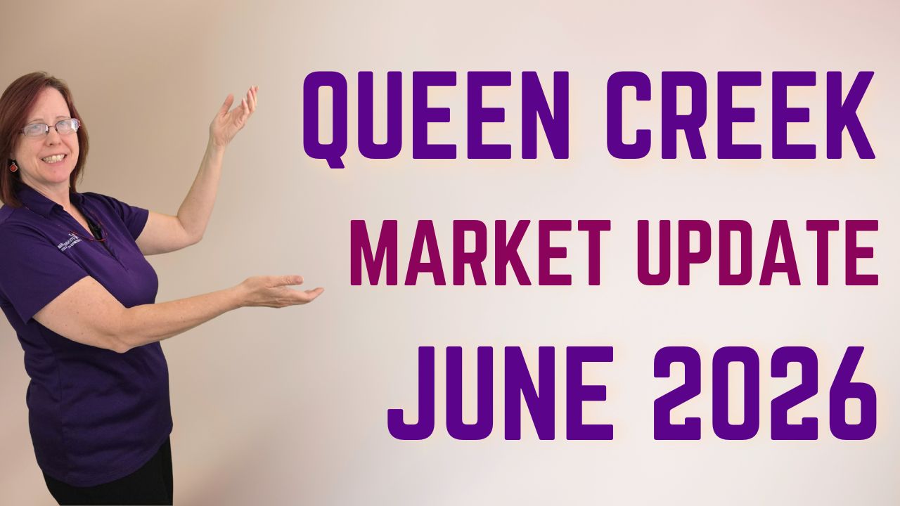 Queen Creek AZ housing market update June 2026 showing median home price inventory and competition data for buyers