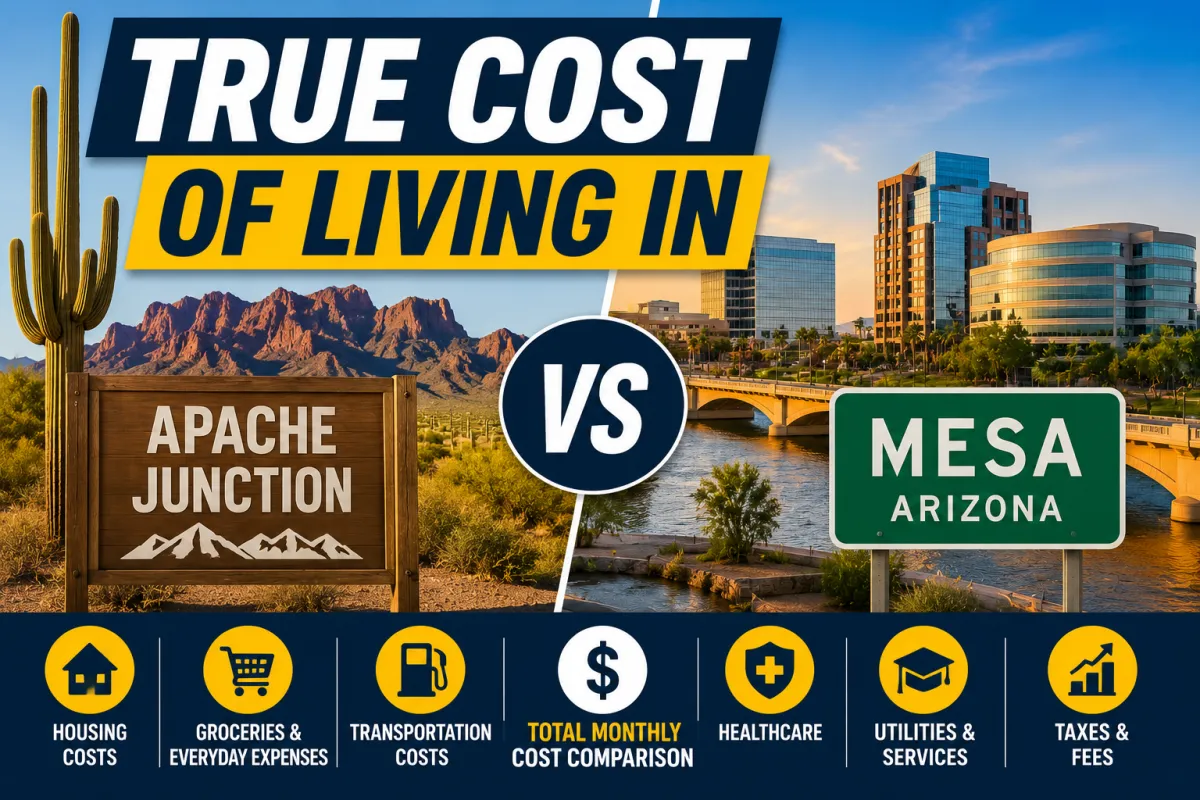 True cost of living in Apache Junction vs Mesa, AZ