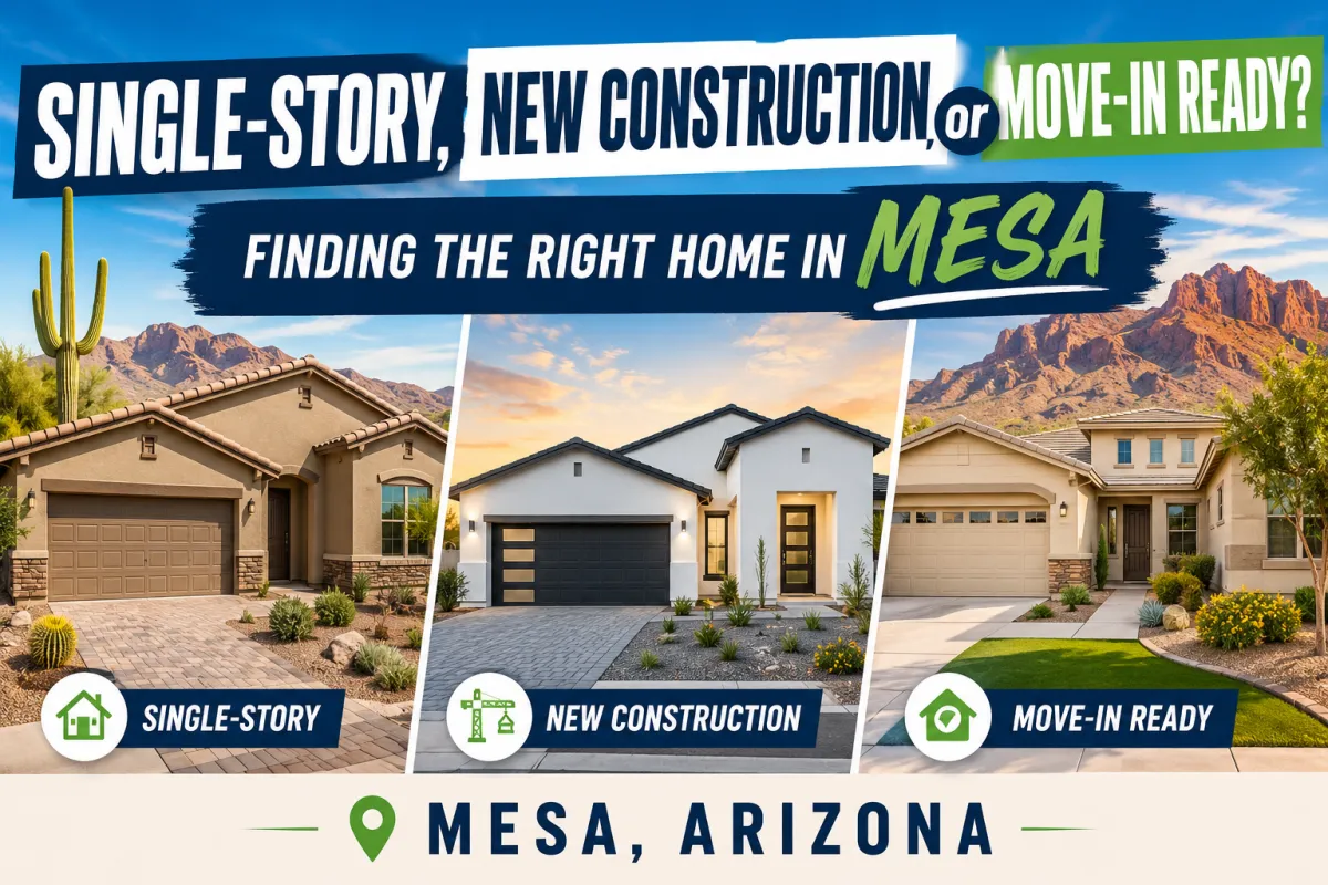 Single-Story, New Construction, or Move-In Ready? Finding the Right Home in Mesa