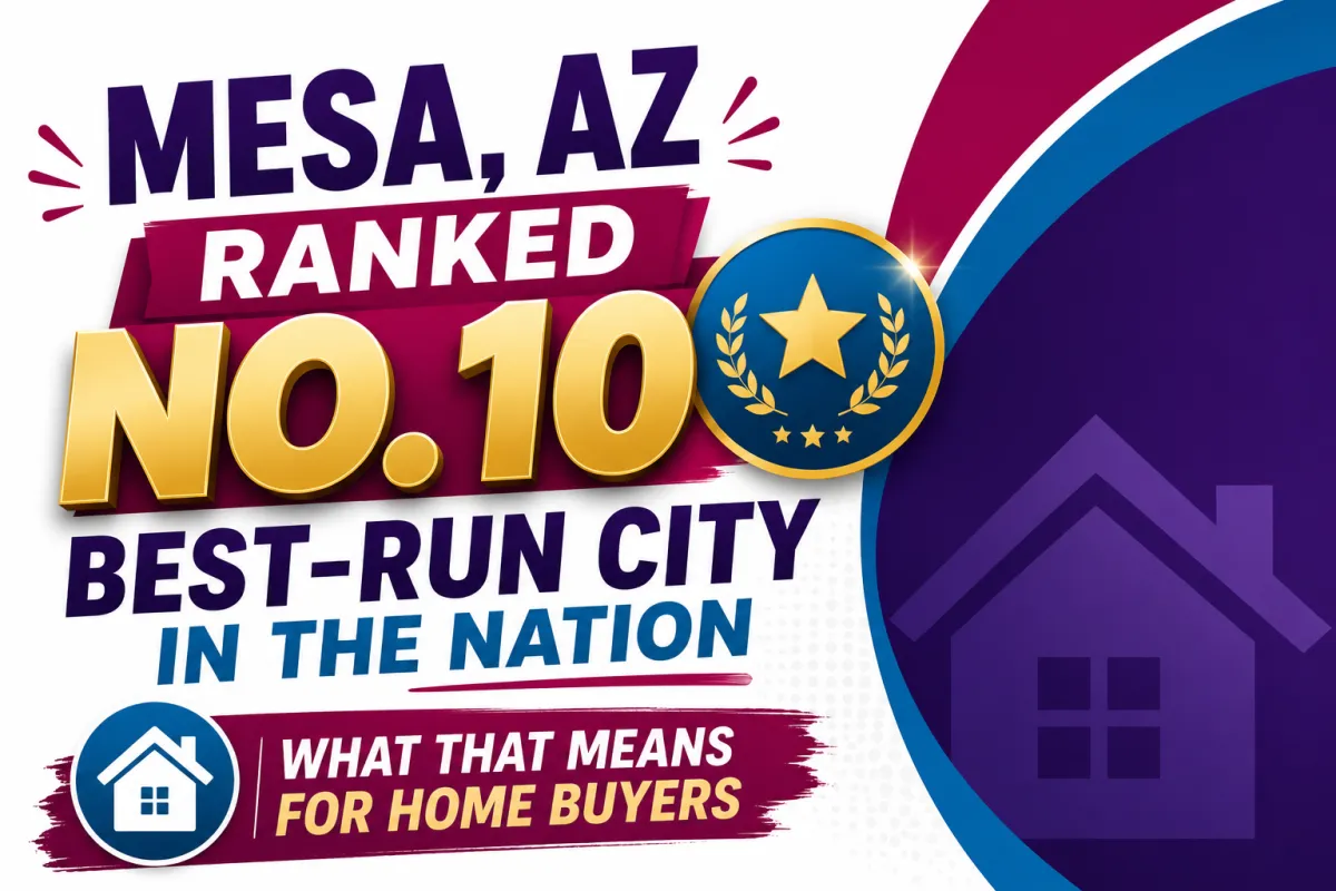 Mesa AZ ranked No. 10 best-run city in the nation — what home buyers need to know about the Mesa real estate market in 2026