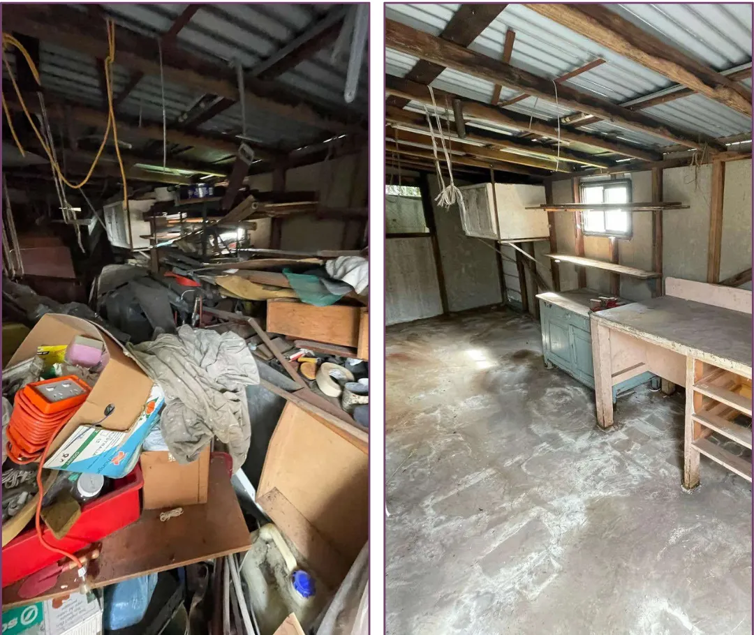 commercial rubbish removal sydney storage area cleanup before and after