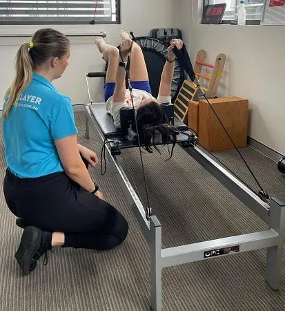 Post natal pilates guided by physio