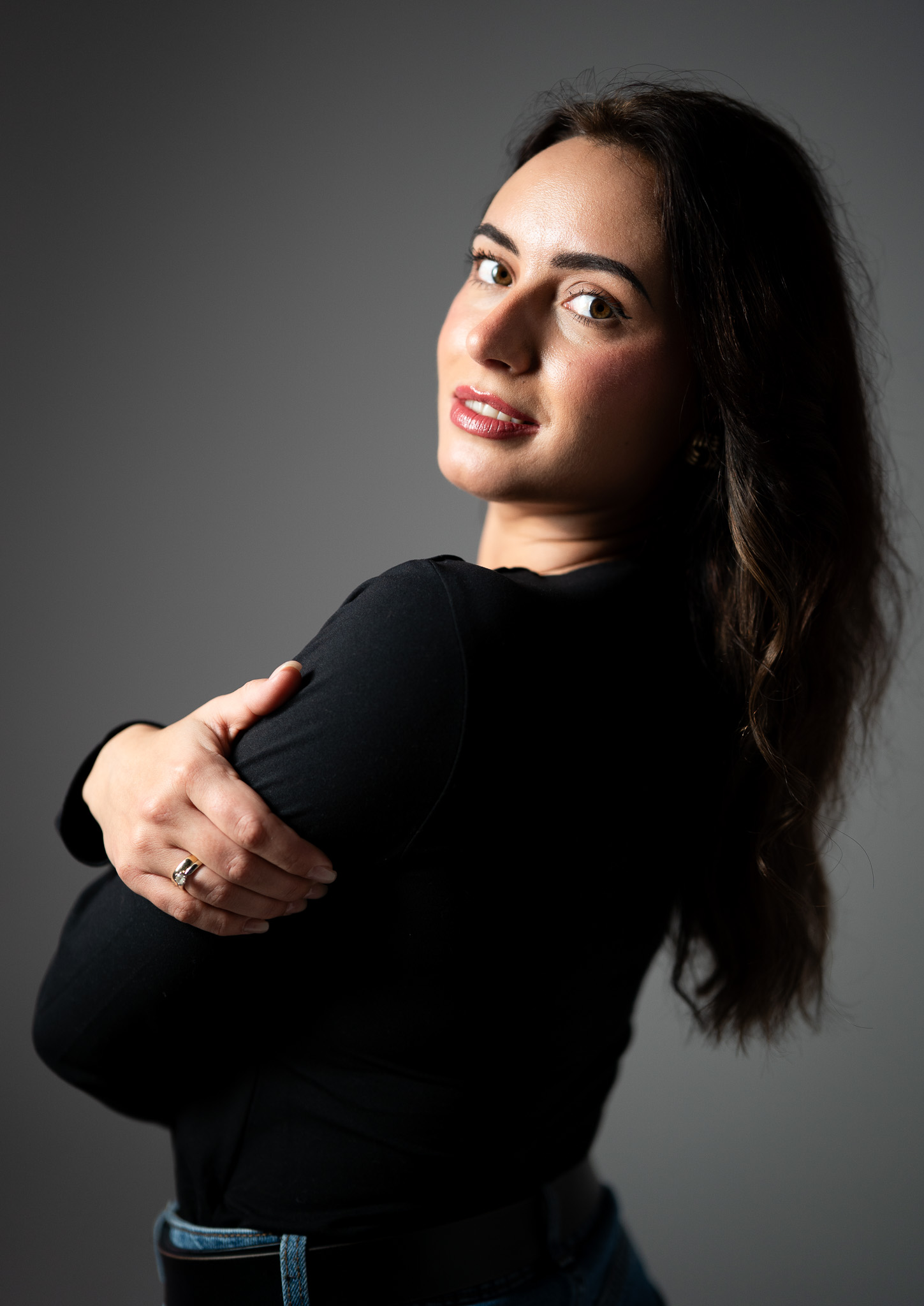 Woman headshot studio