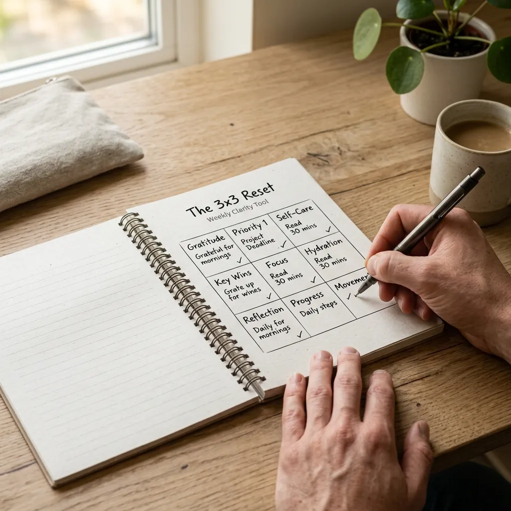 The 3x3 Reset: A Simple Weekly Clarity Tool