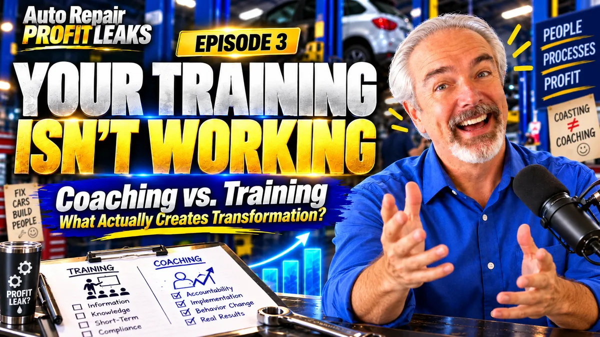 Your Training Isn’t Failing — Your Shop Is Stuck: Coaching vs. Training That Transforms