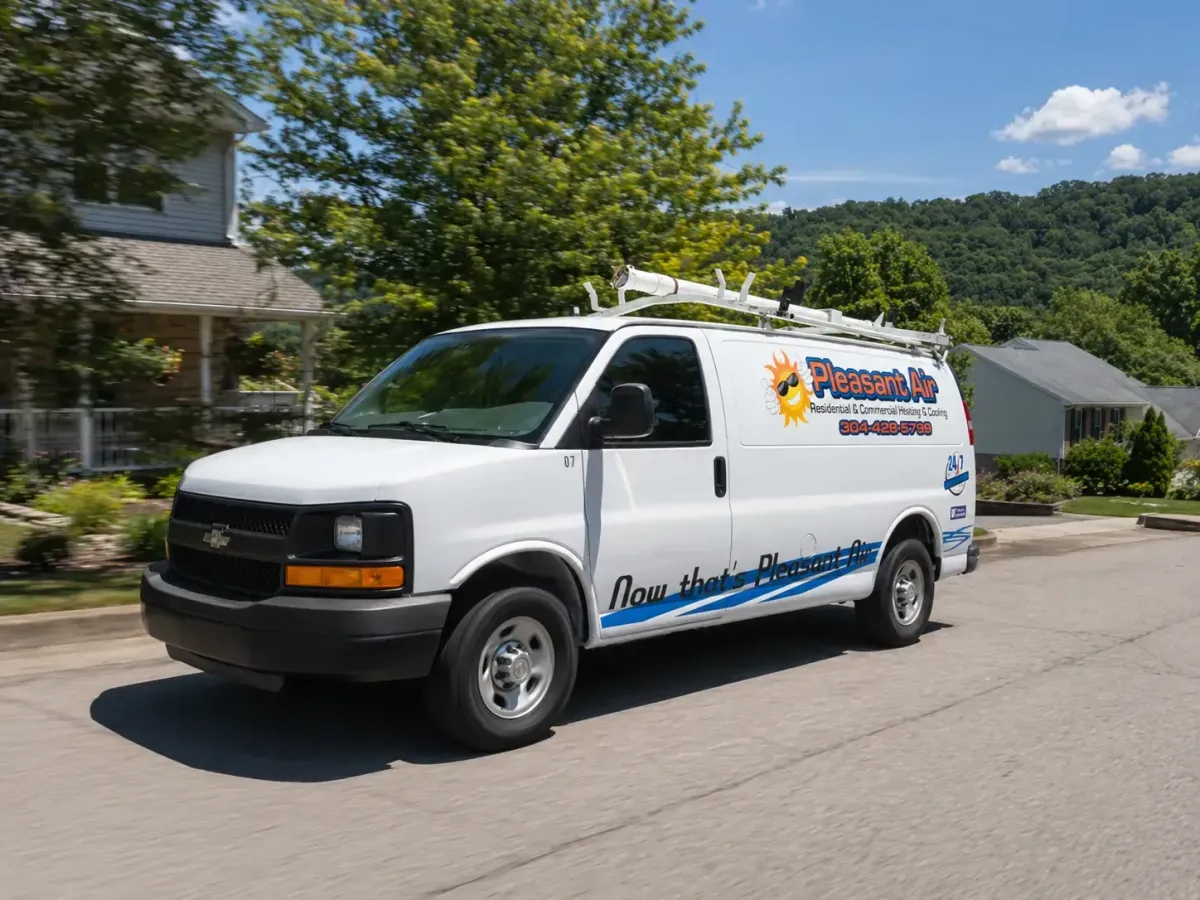 Pleasant Air HVAC Truck in West Virginia