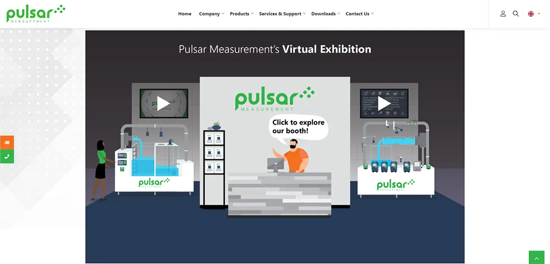 Pulsar Measurements digital expo page, allowing users to explore interactive content.